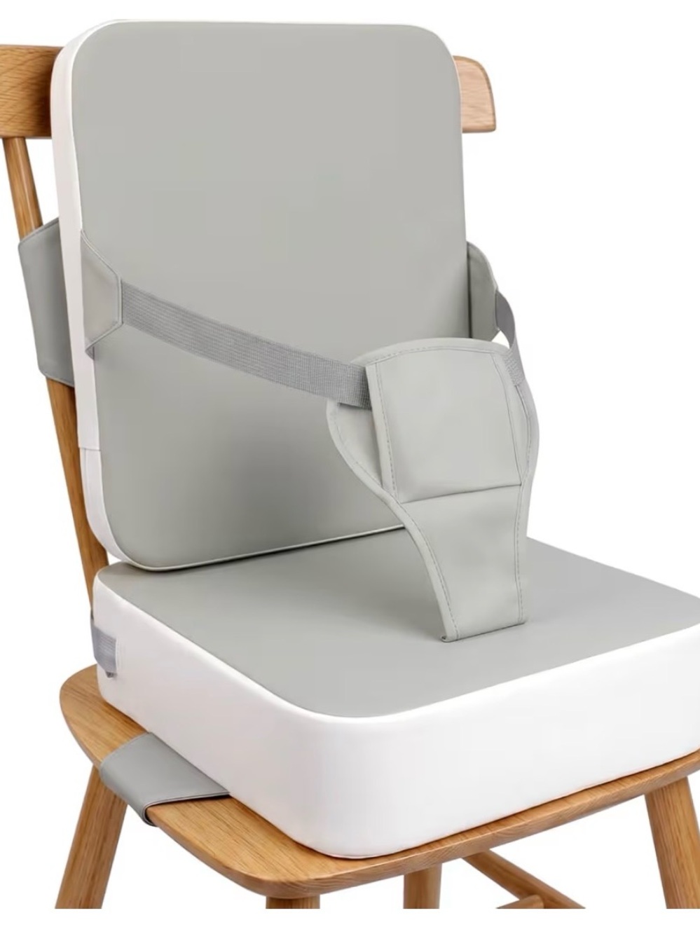 NIB Grey Foam Booster Seat with Safety Strap